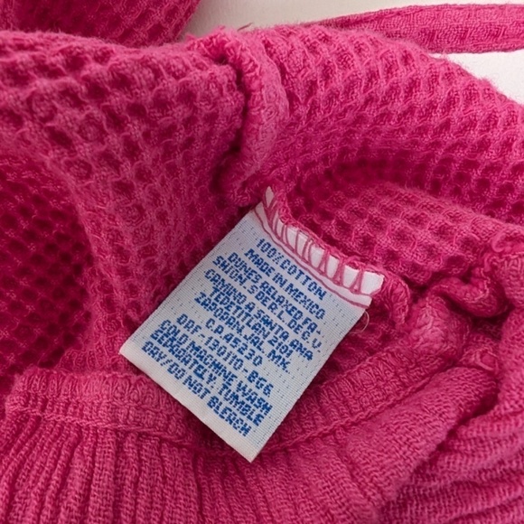 90's Waffle Cotton Midi Dress Halter Empire Waist Floor Length Sleeveless Tank - Picture 5 of 13